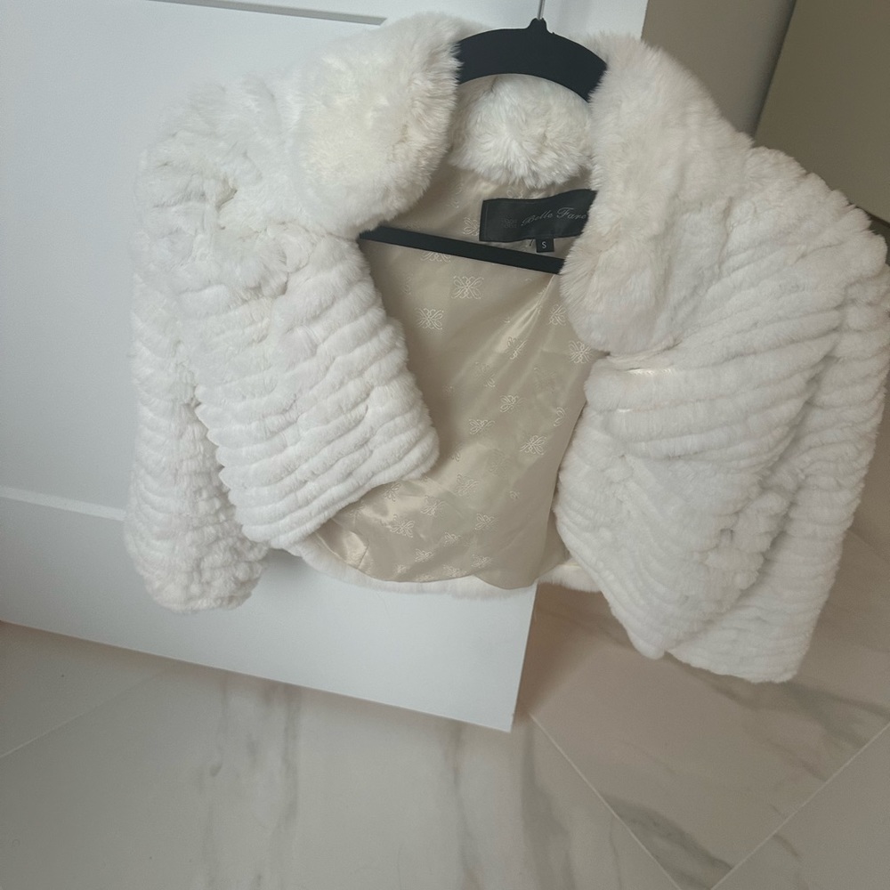 Bella Fare white fur jacket